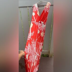 New w/o tag Tori Richard V neck Soandex Maxi Dress sz Small